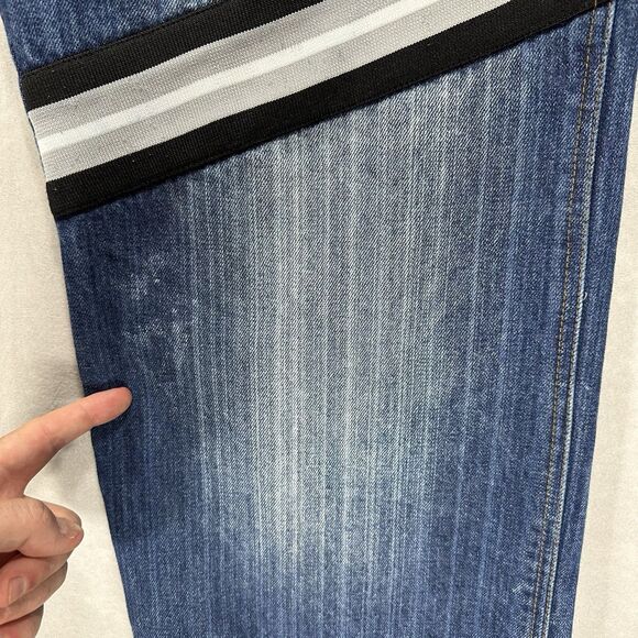 Vintage UNK San Antonio Spurs NBA Jeans 36 Two-Sided Embroidered Patches Y2K - Picture 12 of 16